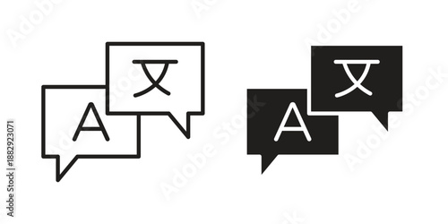 Language icon suitable for mobile application.