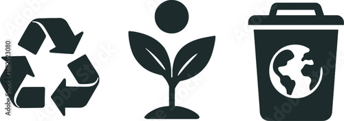 Ecofriendly Recycling Icons Set