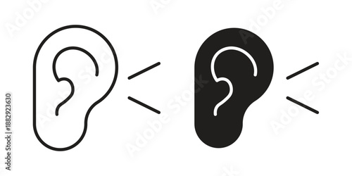 Listening icon suitable for mobile application.