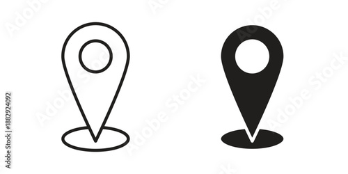 Location pin icon suitable for mobile application.