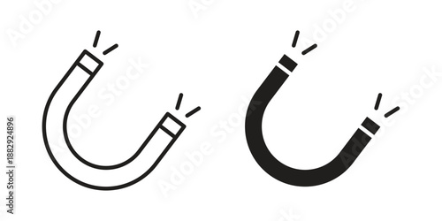 Magnet icon suitable for mobile application.