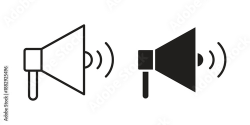 Megaphone icon suitable for mobile application.