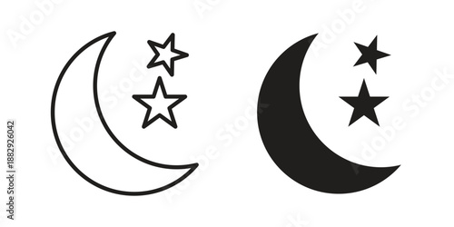 Moon icon suitable for mobile application.