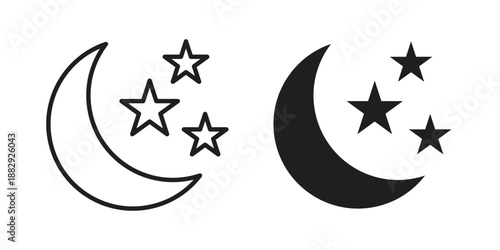 Moon icon suitable for mobile application.