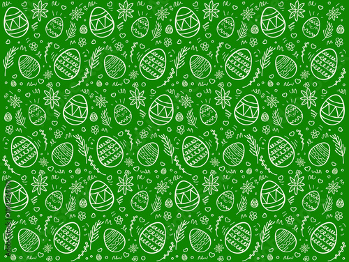 Easter pattern with easter eggs.
