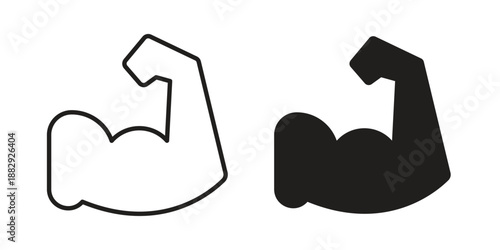 Muscle icon suitable for mobile application.