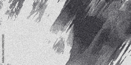 Dynamic monochrome abstract background with bold diagonal brush strokes and a fine granular noise texture, conveying a sense of energy and artistic expression