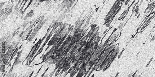 Textured monochrome abstract background with overlapping dark brush strokes and a subtle granular noise overlay, suggesting organic forms and movement