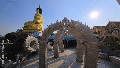 Fotografie The place is famous for its spectacular and elaborate architecture , Nakhon Nayok province Thailand