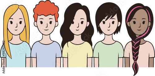 Five Friends With Different Personalities