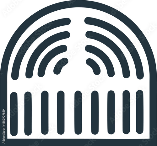 Wireless signal connection icon secure firewall access point symbol router network broadcasting data transmission