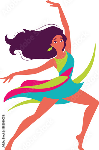 Dancing Girl Logo Design For Dancing School 