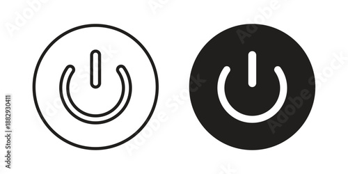 Power button icon suitable for mobile application.