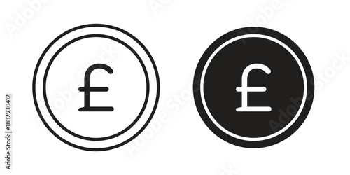 Pound icon suitable for mobile application.