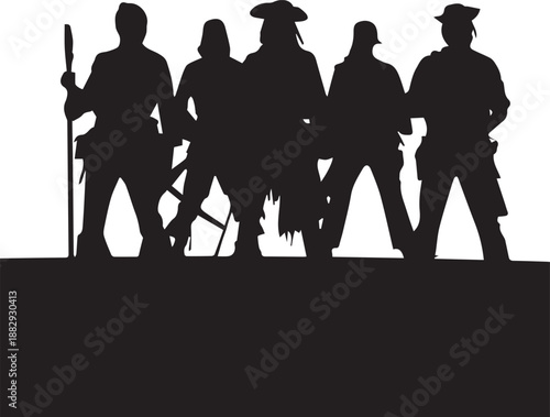 Pirates Silhouette Vector Design 