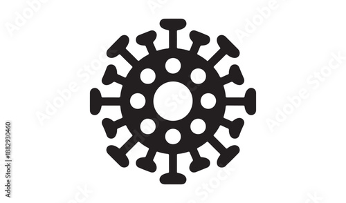 Abstract virus or microorganism silhouette icon vector art for health