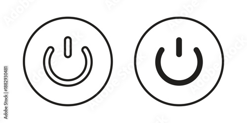 Power button icon suitable for mobile application.