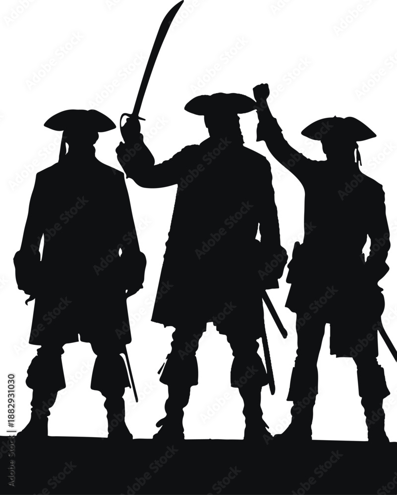 Obraz premium Pirates Silhouette Vector Design 