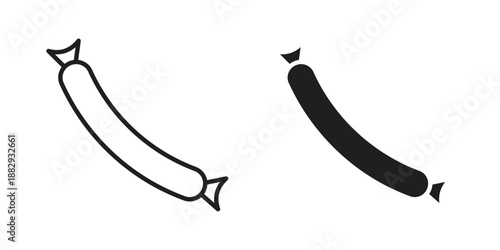 Sausage icon suitable for mobile application.