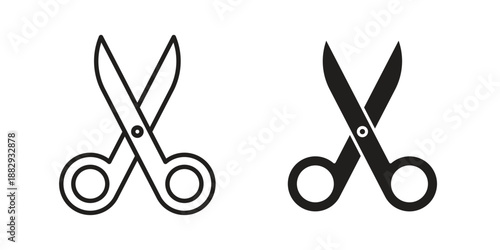Scissor icon suitable for mobile application.