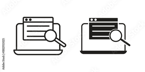 Search online icon suitable for mobile application.