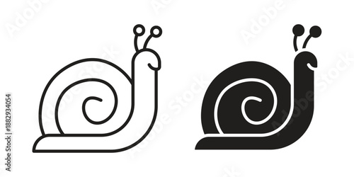 Snail icon suitable for mobile application.