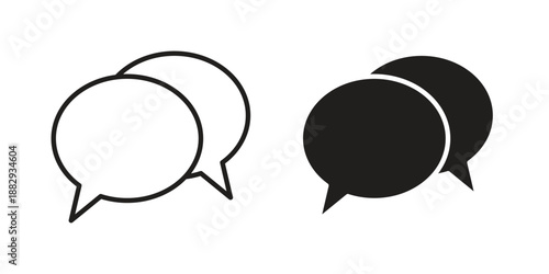 Speech bubble icon suitable for mobile application.