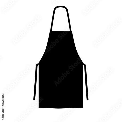 illustration of a black apron. Clothing design template for chefs, bartenders, cleaners, and service staff. 