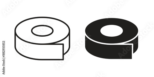 Tape icon suitable for mobile application.