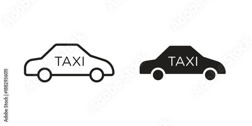 Taxi icon suitable for mobile application.