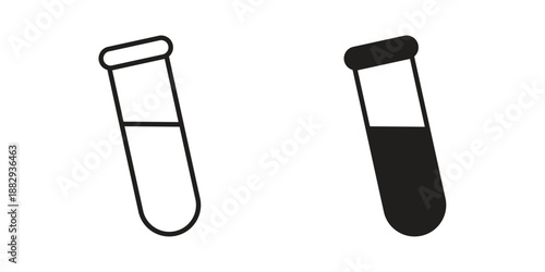 Test tube icon suitable for mobile application.