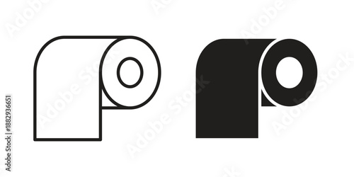 Toilet Paper icon suitable for mobile application.