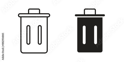 Trash Bin icon suitable for mobile application.