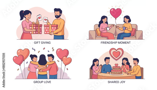 Romantic Valentine's Couple Moments Love, Gifting, and Shared Joy