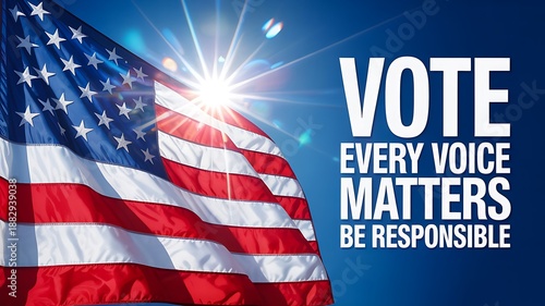 Vote every voice matters election awareness banner
