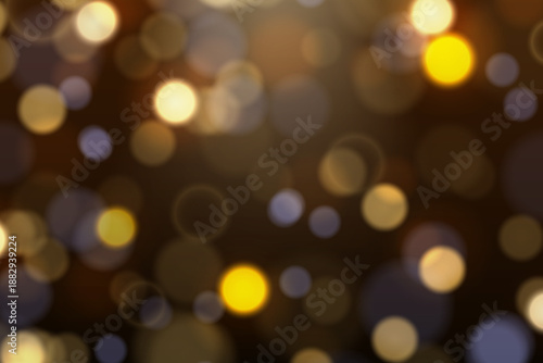 Foto Golden bokeh lights background with soft glow.