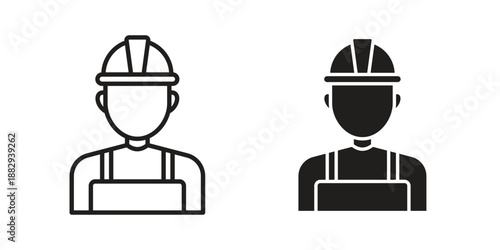 Worker icon suitable for mobile application.