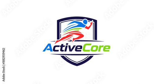 ActiveCare Logo with Shield and Runner.
