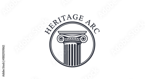 Heritage Arc Logo with Ancient Column.