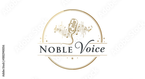 Noble Voice Logo Design with Singer.