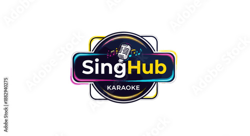 SingHub Karaoke Logo Design Element 1.