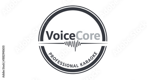 VoiceCore Professional Karaoke Logo Design.