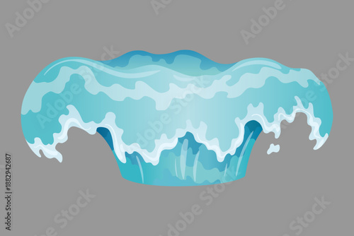 Dripping water special effect fx animation frames sprite sheet. Clear water drop burst frames for flash animation in games, video and cartoon