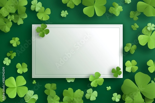 St. Patrick's Day Shamrocks Border Frame