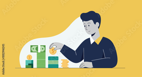 Personal Finance Management Budgeting And Savings Strategy illustration