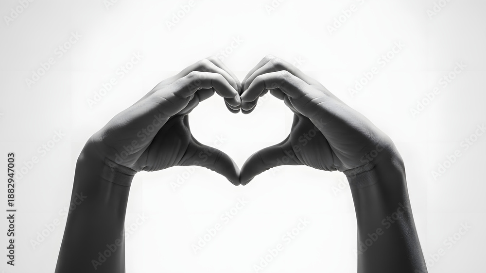 Fototapeta premium Hands making a heart sign.