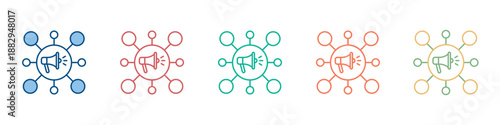Viral Marketing Icon Set Multiple Style Collection 