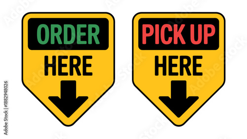 Order and Pick Up Signs for Businesses and Services