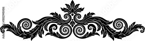 Elegant Symmetrical Floral Ornament Vector Design