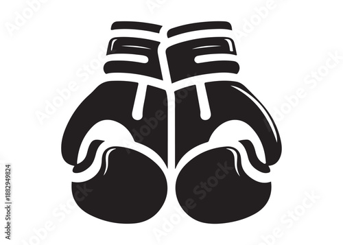 boxing logo silhouette vector, boxer logo silhouette illustration, boxing gloves logo vector, kick boxing silhouette logo vector design, boxing fighter man logo vector silhouette on white background